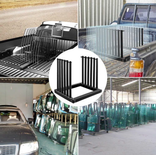 VEVOR 5-Lite Windshield Rack, Windshield Truck Rack Steel,Rack 24-Inch Height,Windshield Rack for Truck with PVC Pad & Foam Padding, Glass Rack for