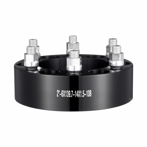 VEVOR 2" 6"x5.5" Wheel Spacers, Wheel Adapters, 6 Lug Forged Spacer, 108 mm Bore Hubcentric M14 x1.5 Studs Spacers, Fit for 1988-2023 Chevrolet, GMC,