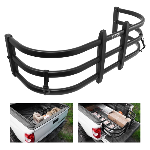 VEVOR  55.5"-68" Truck Bed Extender, Aluminum Tailgate Extender, Fits for Ford Super Duty, F150, Dodge Ram 1500/2500/3500, Toyota Tundra, Nissan Titan