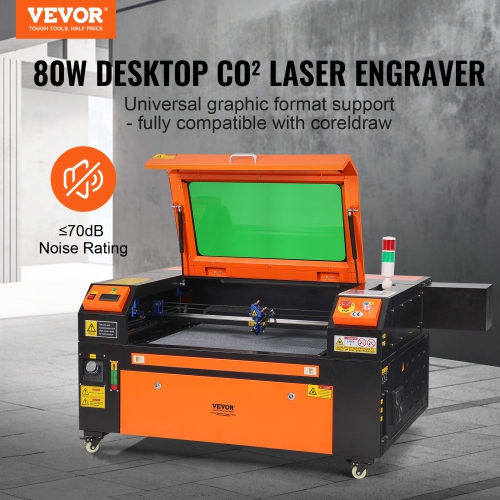 Graveur laser au CO2 VEVOR de 20 x 28&nbsp;po 80&nbsp;W, machine à découper laser 19,7 IPS avec assistance à l'air passe-2 voies, compatible avec