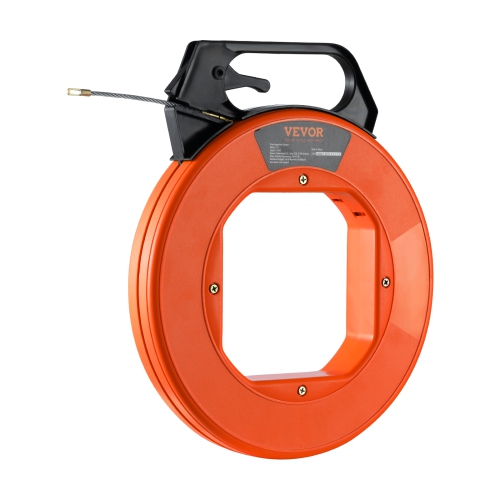 VEVOR 125-foot Fish Tape, 3/16-inch, PET Wire Puller with Optimized Housing and Handle, Cable Puller Tool, Flexible Wire Fishing Tools for Electrical