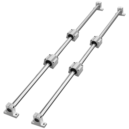 VEVOR SFC16 1000mm Linear Guide Rail Set, 2 PCS 39.4 in/1000 mm SFC16 Guide Rails 4 PCS SC16 Slide Blocks 4 PCS Rail Supports, Linear Rails and