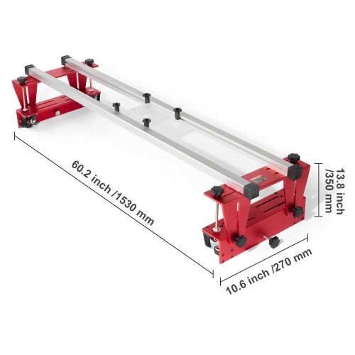 VEVOR 64 inches Router Sled, Portable and Easy to Adjust Slab Flattening Jig, DIY Woodworking Router Sled for Flattening Slabs, Slab Guide Jig