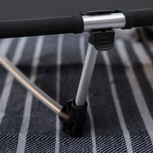 Outsunny Lightweight Camping Cot for Adults, 25.6" Wide Portable Folding Bed with Aluminium Frame and Carry Bag for Outdoor Travel Home Office, Max