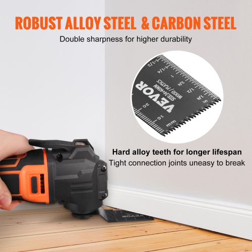 VEVOR 50PCS Oscillating Saw Blades, Universal Quick Release Oscillating Saw Blades, Multitool Tool Blades for Wood Plastic Aluminum, Fit Dewalt Bosch