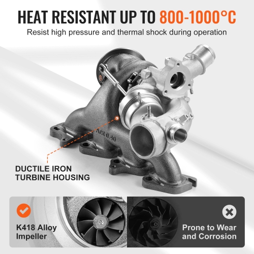 VEVOR 2011-2015 Turbo Turbocharger Chevy Chevrolet Cruze with Gasket Kit, Sonic 2012-2020 & Trax 2013-2021 & Buick Encore 2013-2021 Turbo Charger