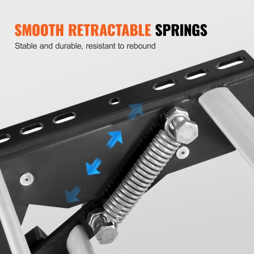 VEVOR 2-Step RV Steps, Manual Retractable RV Stairs, 440 LBS Load Capacity, Aluminum Alloy Steps, Thickened Steel Plate, Non-Slip Steps for Entry and