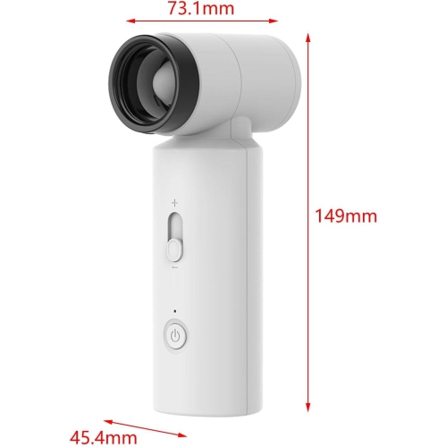 Compact Handheld Fan Rechargeable Mini Air Blower for Travel, White