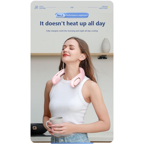 Neck Fan, Hands Free Portable Powered Fan, 5 Speeds, USB Neck Fan