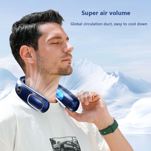 Neck Fan, Hands Free Portable Powered Fan, 5 Speeds, USB Neck Fan