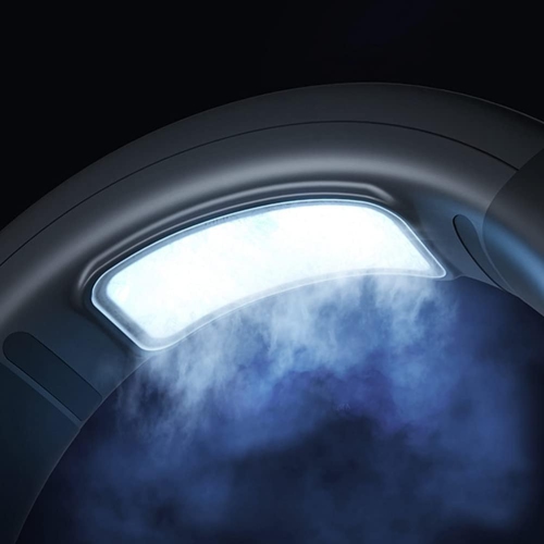 4000MAh Neck Hanging Fan Air Conditioner USB Rechargeable Air Cooler for Summer Sports, Gray