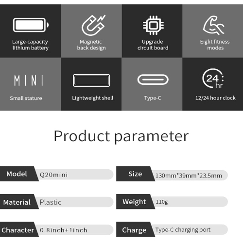 Professional Fitness Timer with 8 Working Modes - Super Bright LED Display, Magnetic Back and USB Charging, Loud Alarm for Hi IT/Boxing/Yoga, Auto