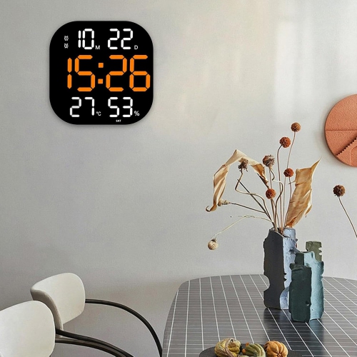 Oversized digital alarm clock - remote control, Fahrenheit/Celsius temperature display, home/office multi-scene use