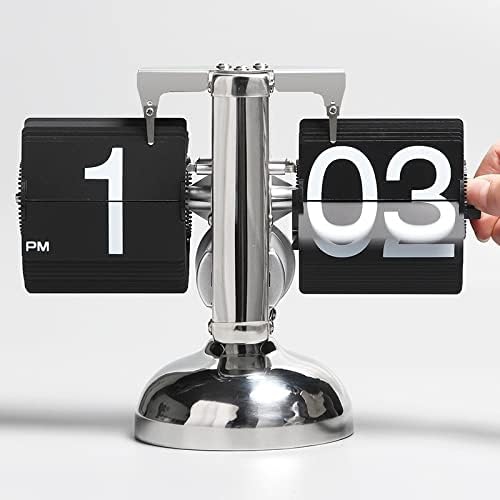 Balanced Page Turning Digital Clock, Creative Mechanical Retro Style Desk Clock Durable Automatic Page Turning Desk Clock Home Decoration Suitable