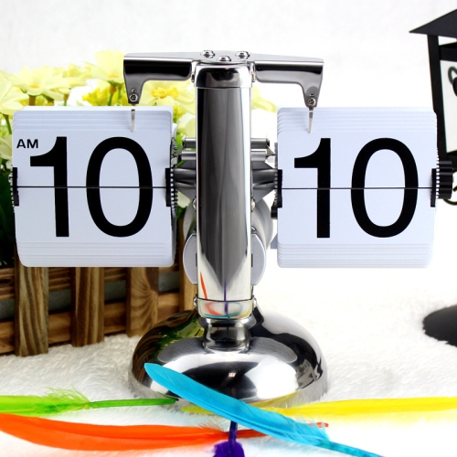 Balanced Page Turning Digital Clock, Creative Mechanical Retro Style Desk Clock Durable Automatic Page Turning Desk Clock Home Decoration Suitable