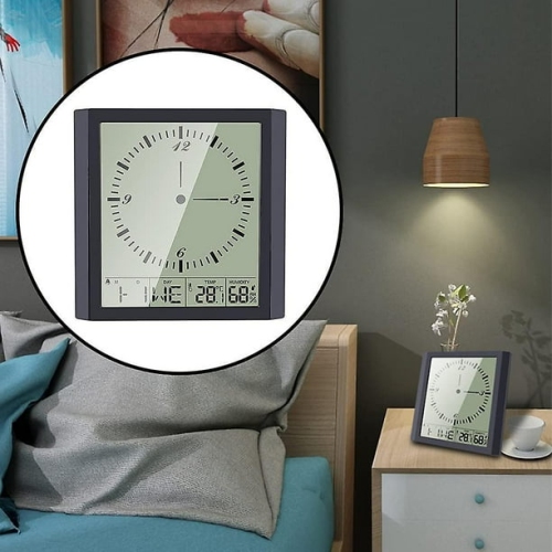 Thermometer and hygrometer multifunctional digital display smart clock Home living room can be hung or stood large screen electronic alarm clock