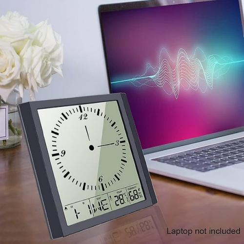 Thermometer and hygrometer multifunctional digital display smart clock Home living room can be hung or stood large screen electronic alarm clock