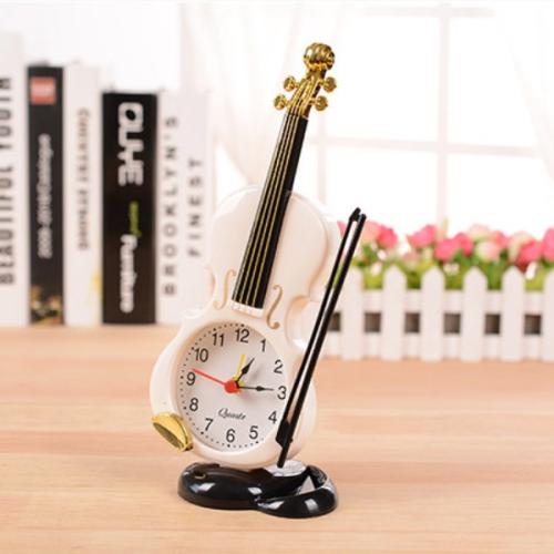 Musical Violin Alarm Clock - Musical Instrument Shape Bedside Clock Cute decoration for bedroom/living room, perfect gift for music lovers and