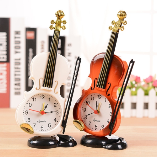 Musical Violin Alarm Clock - Musical Instrument Shape Bedside Clock Cute decoration for bedroom/living room, perfect gift for music lovers and