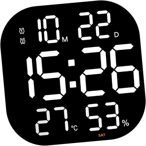 Horloge de calendrier numérique accessible - affichage de la date lunaire, télécommande, adapté aux personnes âgées