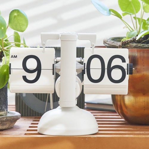 Balanced Page Turning Digital Clock, Creative Mechanical Retro Style Desk Clock Durable Automatic Page Turning Desk Clock Home Decoration Suitable