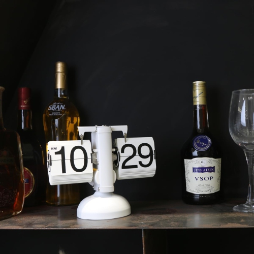 Balanced Page Turning Digital Clock, Creative Mechanical Retro Style Desk Clock Durable Automatic Page Turning Desk Clock Home Decoration Suitable