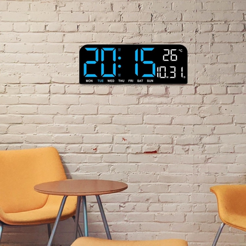 Horloge numérique noire - réveil double, luminosité réglable et affichage de la température, adapté pour la maison/le bureau/la cuisine Horloge de