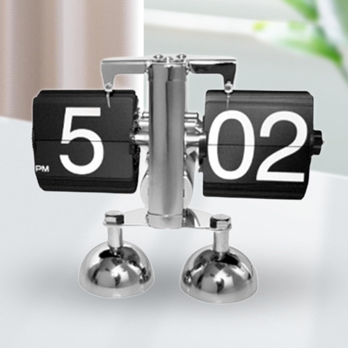 Balanced Page Turning Digital Clock, Creative Mechanical Retro Style Desk Clock Durable Automatic Page Turning Desk Clock Home Decoration Suitable