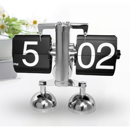 Balanced Page Turning Digital Clock, Creative Mechanical Retro Style Desk Clock Durable Automatic Page Turning Desk Clock Home Decoration Suitable