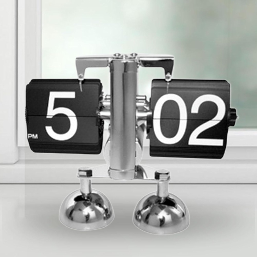 Balanced Page Turning Digital Clock, Creative Mechanical Retro Style Desk Clock Durable Automatic Page Turning Desk Clock Home Decoration Suitable