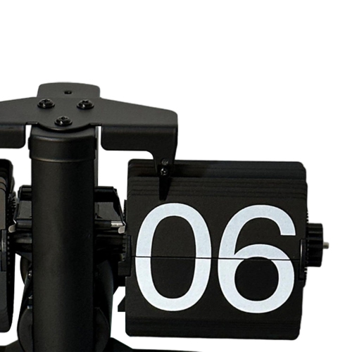 Retro Automatic Page-Turning Desk Clock with Ambient Light - Stainless Steel/PP Construction, Silent Flip Mechanism, Perfect for Office/Bedroom Decor