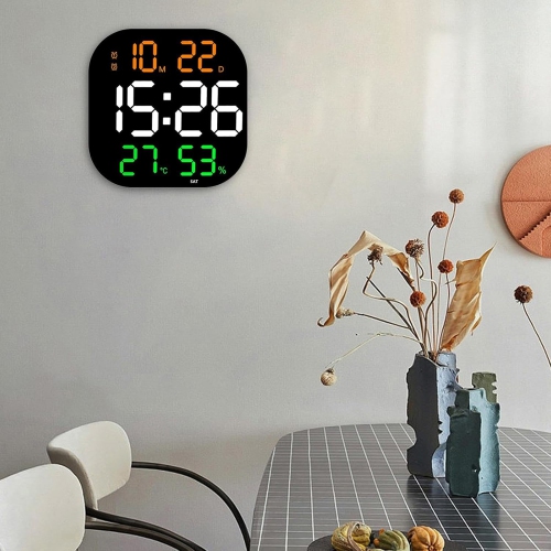 Horloge numérique intelligente avec capteur sans fil - grand écran, adapté aux personnes malvoyantes, installation murale ou de bureau