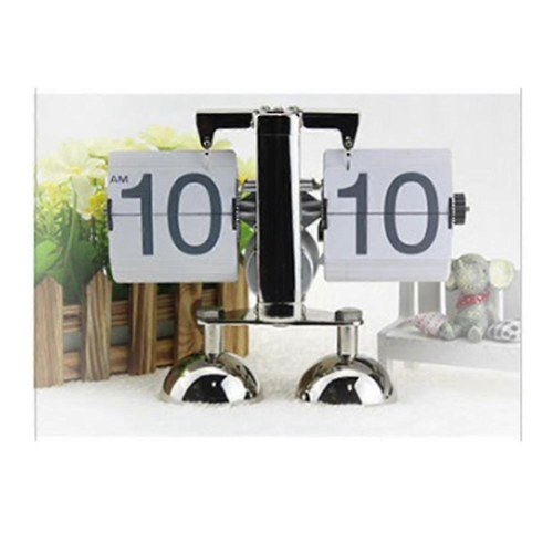 Balanced Page Turning Digital Clock, Creative Mechanical Retro Style Desk Clock Durable Automatic Page Turning Desk Clock Home Decoration Suitable