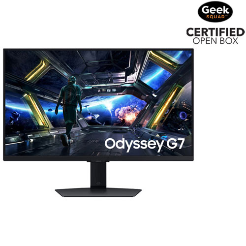 Open Box - Samsung Odyssey 27" 4K UHD 144Hz 1ms GTG IPS LED G-Sync FreeSync Gaming Monitor (LS27DG702ENXZA) - Black