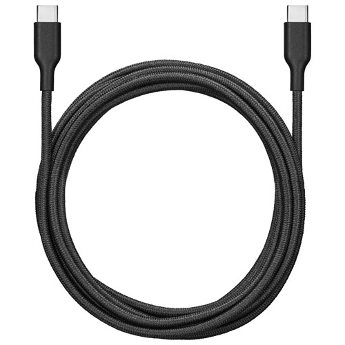 Câble tissé USB-C de 1,8 m de Best Buy Essentials (BE-MCA6CCB-C) - Noir - Exclusivité Best Buy