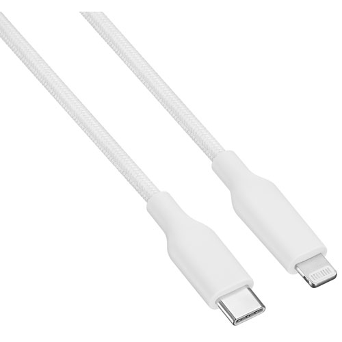 Best Buy Essentials 1.8m (5.9 ft.) Braided USB-C to Lightning Cable (BE-MCA6CLW-C) - Only at Best Buy