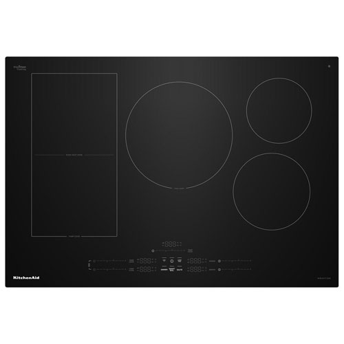 Surface de cuisson à induction Temp Cook à 5 éléments de 30 po de KitchenAid - Noir