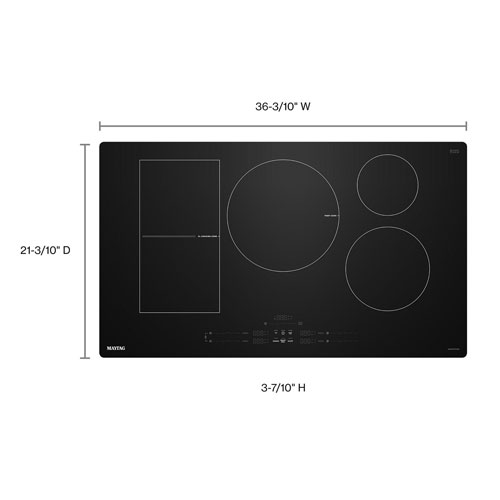 Surface de cuisson à induction de 36 po à 5 éléments de Maytag - Noir
