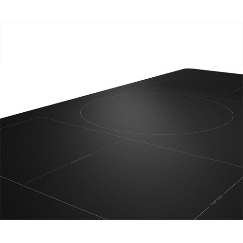 Surface de cuisson à induction Temp Cook à 5 éléments de 36 po de KitchenAid - Verre noir/Acier inoxydable