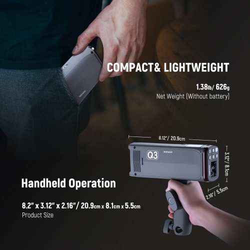 Open Box - NEEWER Q3 200Ws 2.4G TTL Flash, 1/8000 HSS Strobe Light Photography Monolight with QPRO-N Trigger Compatible with Nikon