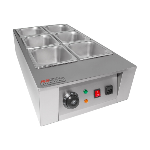 A-C2002-6 Chocolate Melting Machine | Home or Bakery Use | Stainless Steel | Manual Control | 6 Tanks | 110V