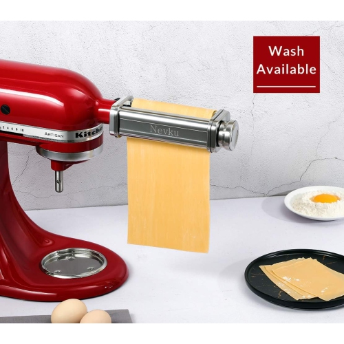 Feuille pour rouleau à pâtes pour batteur sur socle de KitchenAid, machine à pâtes en acier inoxydable