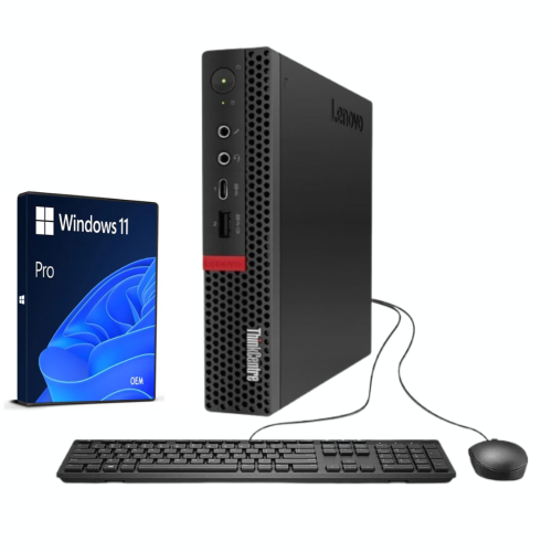 Lenovo ThinkCentre M720q Tiny Desktop PC – Intel Core i5 8th Gen, 16GB DDR4 RAM, 512GB NVMe SSD, Windows 11 Pro