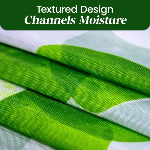 Canadian Linen Hookless Shower Curtains, 72"x72", Mildew Water Resistant Washable Polyester Bathtub Shower Curtains for Bathroom, Green Petals