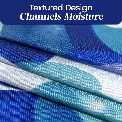 Canadian Linen Hookless Shower Curtains, 72"x72", Mildew Water Resistant Washable Polyester Bathtub Shower Curtains for Bathroom, Blue Petals