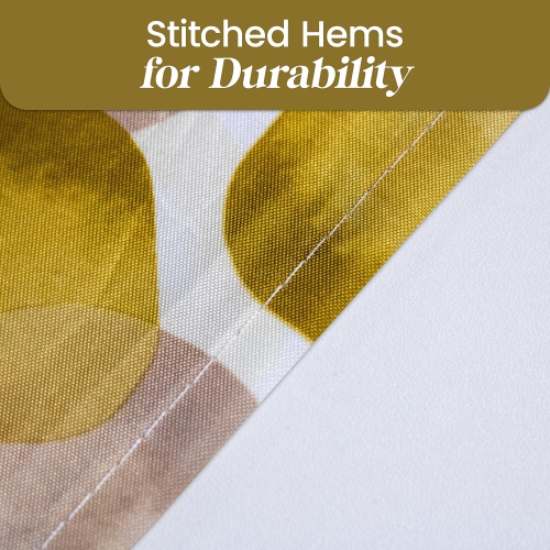 Canadian Linen Hookless Shower Curtains, 72"x72", Mildew Water Resistant Washable Polyester Bathtub Shower Curtains for Bathroom, Golden Petals