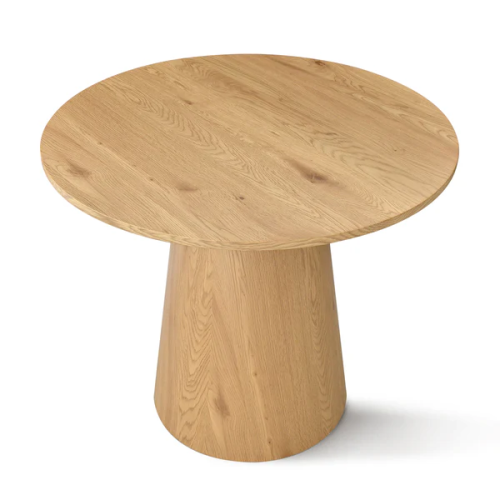 KOSSMAI Modern Round Pedestal Dining Table for Dining Room, Living Room, Entry 35" for 4 People Oak