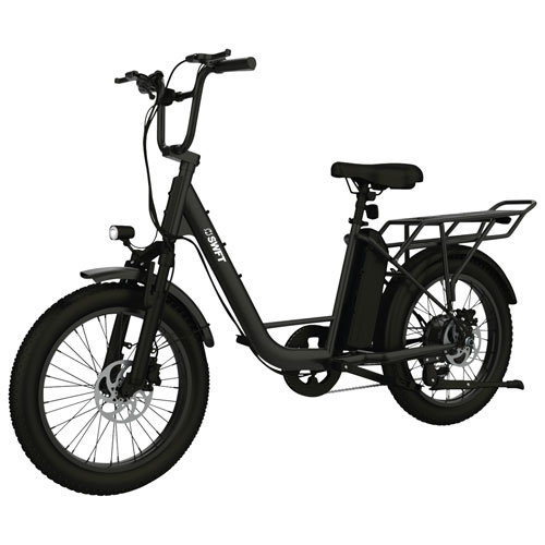 Refurbished - SWFT V.X 500W Step-Through Electric City Bike with up to 60.3km Battery Range - Black