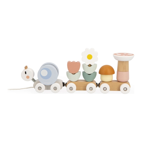 Janod Sweet Cocoon Pull-Along Train Wooden Toy Set