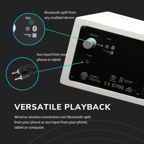 Audioengine B2 Home Music System w/ Bluetooth aptX - White